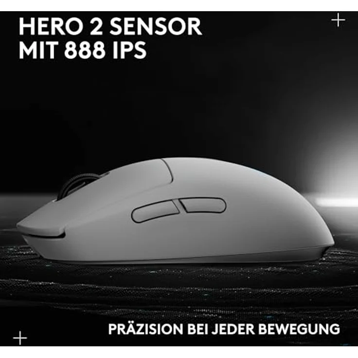 Logitech Pro 2 Lightspeed, Kabellose und Kabelgebundene Gaming-Maus mit HERO 2 Sensor, Weiss – Bild 11