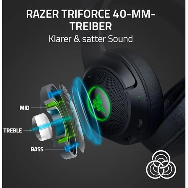 Razer Kraken Kitty V2 BT - Kabelloses Bluetooth RGB Headset mit Triforce 40mm Treiber und 40 Stunden Akku - Schwarz – Bild 4