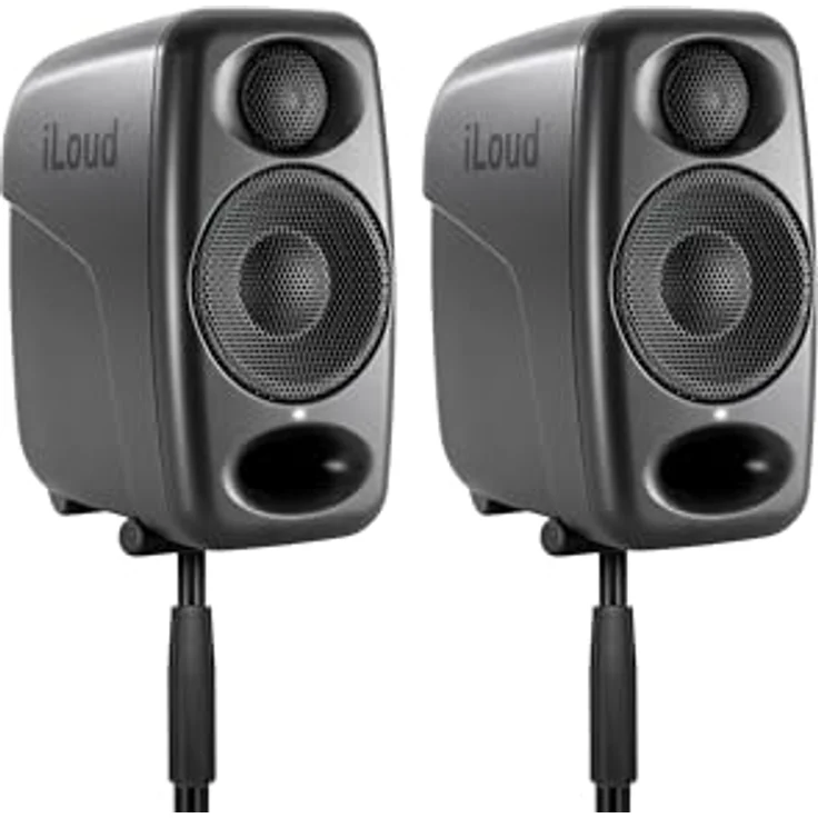 IK Multimedia iLoud Micro Monitor Pro, Kompakte 2-Wege Studio-Monitore mit ARC-Kalibrierungs-Mikrofon, schwarz – Bild 3