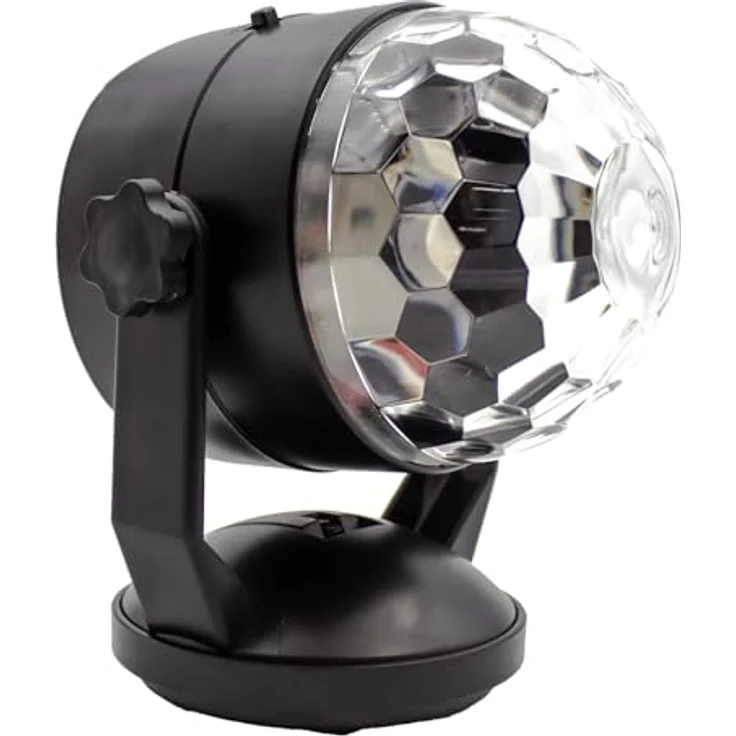 DENVER LED-Discokugel LDB-319, batteriebetrieben mit Fernbedienung, 8000 Stunden LED-Lebensdauer, inkl. Saugnapf und Tischständer – Bild 5