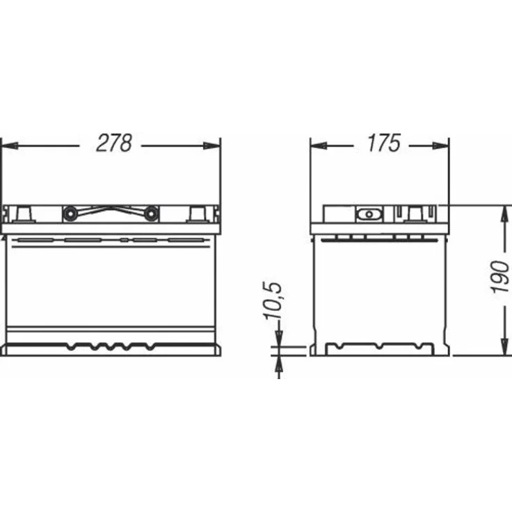 Yuasa SMF YBX3096 Autobatterie 75Ah, Poltyp T1, mit Ladezustandsanzeige und integrierten Tragegriffen – Bild 3