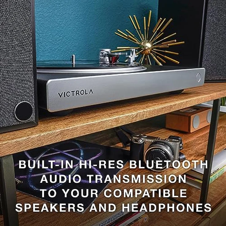 Victrola Hi-Res Carbon Plattenspieler, Schwarz mit aptX Adaptive Bluetooth-Konnektivität – Bild 3