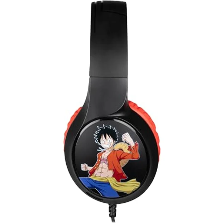 Konix One Piece Gaming-Headset - Kabelgebunden, für PC, PS5, Switch 2, Xbox Series X|S - Mikrofon, Luffy-Motiv, 1,5 m Kabel - 3,5 mm Klinkenstecker – Bild 2