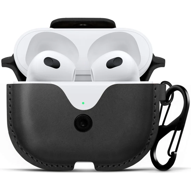 TwelveSouth AirSnap Airpods Gen3 Black (Ladecase Hülle), Kopfhörertasche + Schutzhülle, Schwarz
