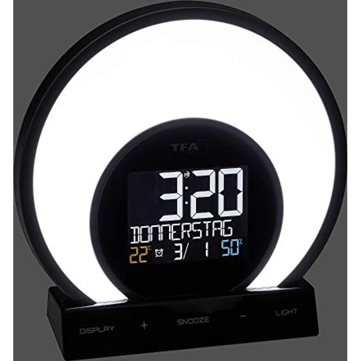Tfa Funk-Radiowecker TFA 60.2026.01 SOLUNA Lichtwecker mit Farbwechsel und Raumklima – Bild 6
