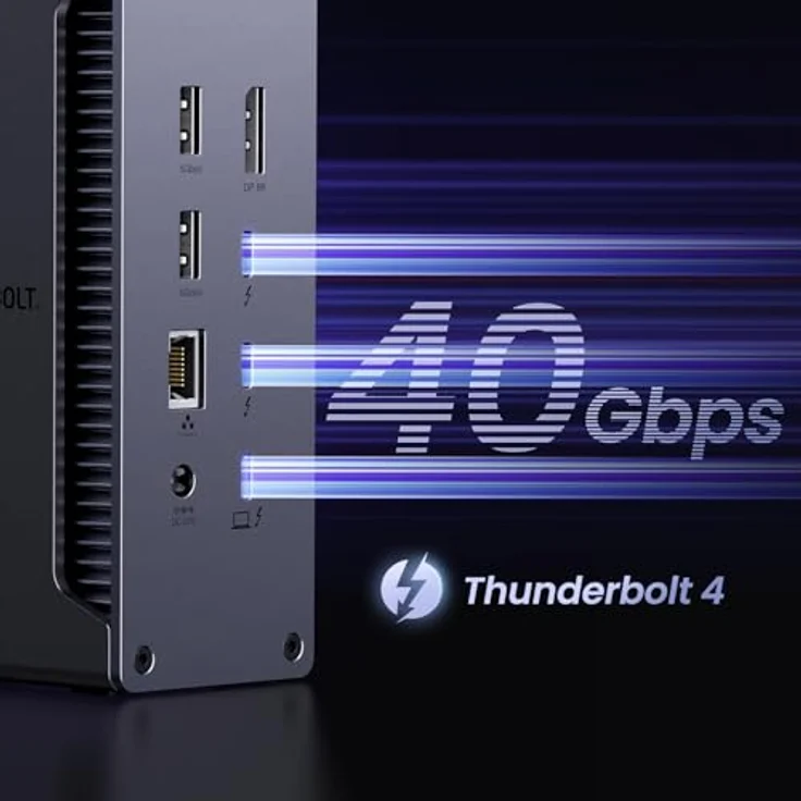 UGREEN Revodok Max 213 Thunderbolt 4 Dock 40Gbps (Dual 4K@60Hz, Single 8K Display), 13-in-1 Docking Station 90W Aufladen für Laptop, 2.5Gbps Ethernet, microSD&SD 4.0, 3.5mm Aux – Bild 3