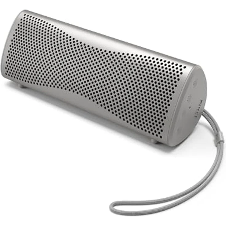 KEF Muo High-Fidelity Premium tragbarer Bluetooth-Lautsprecher, Silver Dusk | Bluetooth 5.4 aptX Adaptive | IP67 wasserdicht | 24 Std. Wiedergabezeit | USB-C | für zu Hause und unterwegs – Bild 1