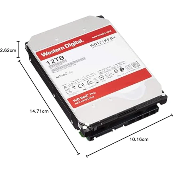 WD Red Pro NAS Hard Drive WD121KFBX - Festplatte - 12 TB - intern - 3.5 Zoll (8.9 cm) - SATA 6Gb/s - 7200 rpm (WD121KFBX) – Bild 3