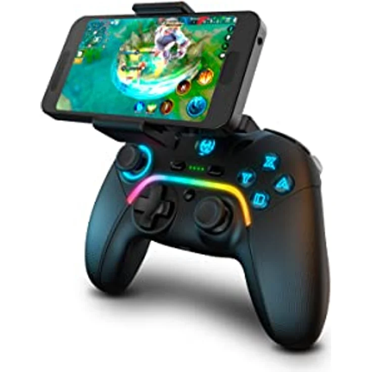 KROM Kayros, Kabelloser RGB-Multiplattform-Controller mit konfigurierbaren Rücktasten, Macro-Funktion und LED-Beleuchtung, Schwarz – Bild 2