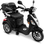 Rolektro E-Trike 25 V.3 Pro Dreirad Schwarz - 1000W Elektromobil - 70km Reichweite - herausnehmbarer Lithium Akku - Seniorenmobil mit Straßenzulassung