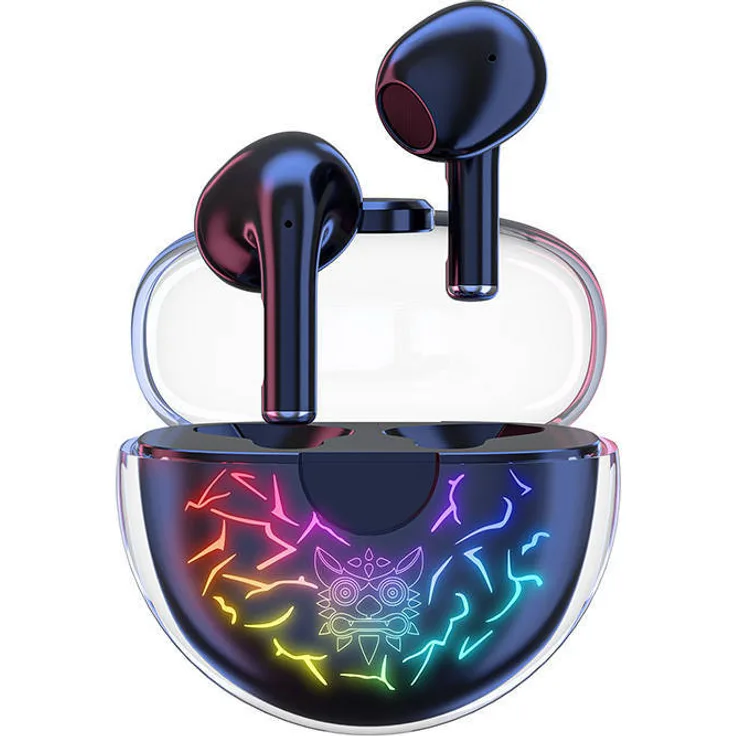 ONIKUMA T35 Bluetooth In-Ear-Kopfhörer, Schwarz mit RGB-Beleuchtung und Mikrofon
