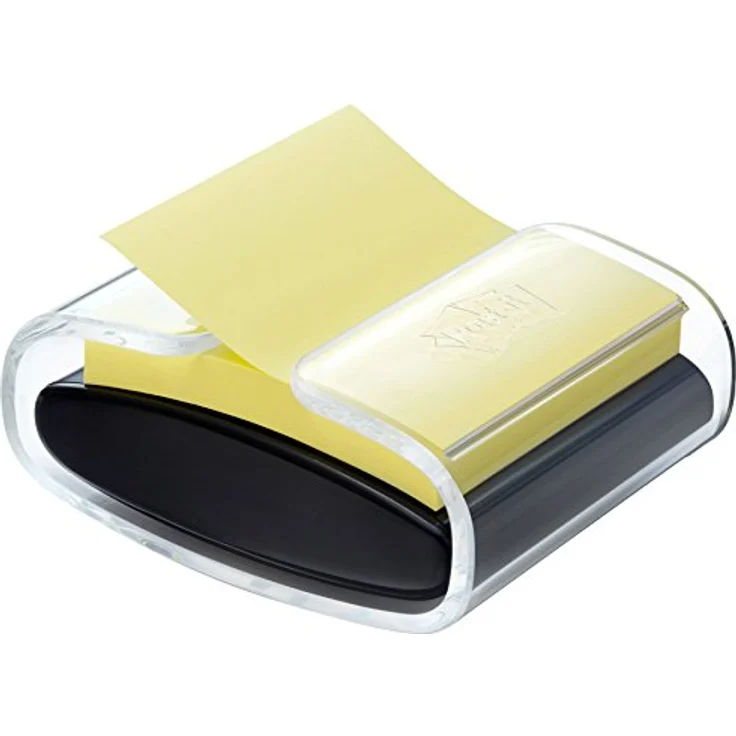 Generic Notizzettel Z-Note-Spender 3M PRO-B1Y, gelb, mit 1 Block Super Sticky Haftnotizen, 76x76mm, rückenfrei ablösbar – Bild 1