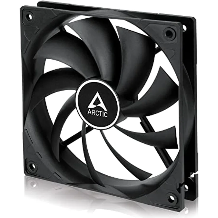 ARCTIC F12 - PC Lüfter, 120 mm Standard Gehäuselüfter, leiser Lüfter, Case Fan mit Standardgehäuse, Push- oder Pull Konfiguration möglich, 1350 rpm - Schwarz