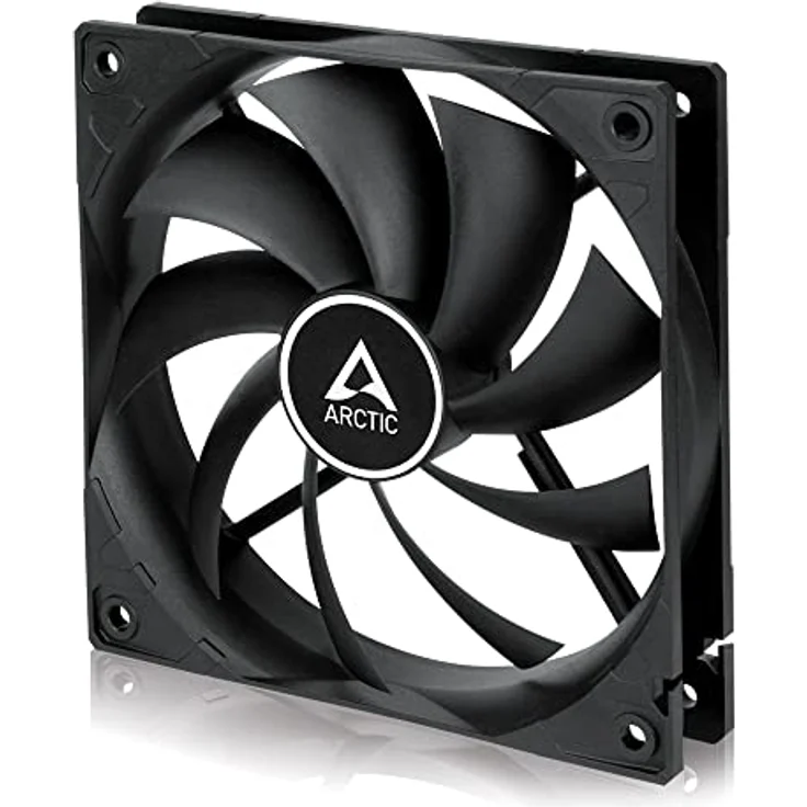 ARCTIC F12 - PC Lüfter, 120 mm Standard Gehäuselüfter, leiser Lüfter, Case Fan mit Standardgehäuse, Push- oder Pull Konfiguration möglich, 1350 rpm - Schwarz – Bild 1
