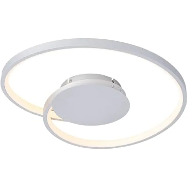 Lucande LED Deckenleuchte 'Enesa' dimmbar (Modern) in Alu für Schlafzimmer (1 flammig) - Lampe, LED-Deckenlampe, Deckenlampe, Schlafzimmerleuchte, energiesparend, inkl. Dimmer und Leuchtmittel