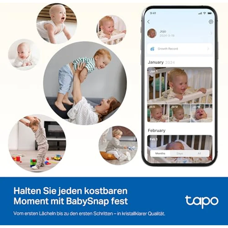 TP-Link Tapo C840 BabyCam, Netzwerkkamera mit Doppellinse, 2560 x 1440 Pixels, Bewegungserkennung, Schlafanalyse, Nachtlicht, Smart-Home-kompatibel, Weiss – Bild 15