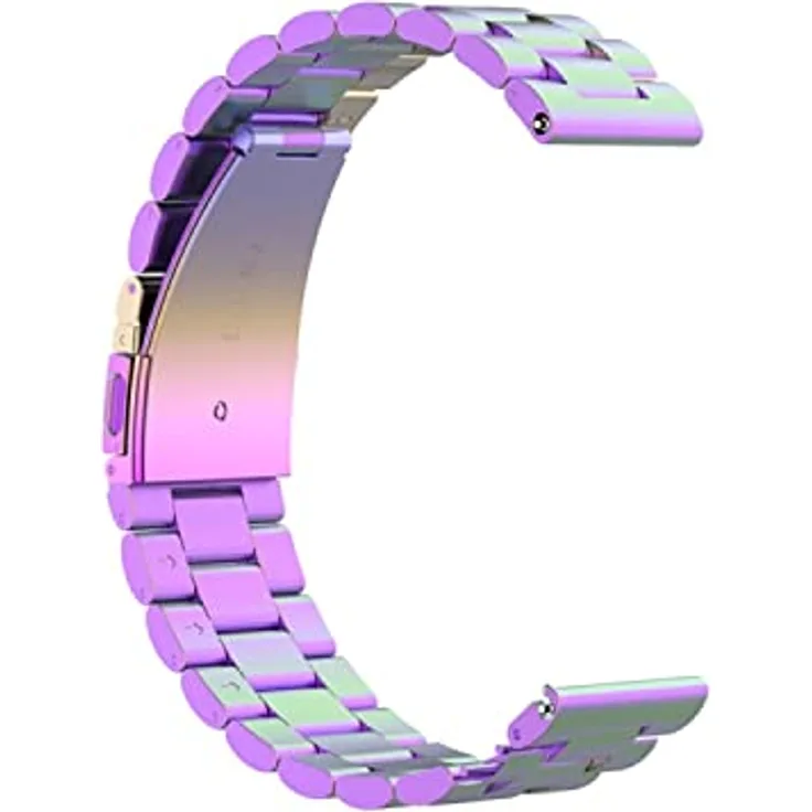 König Design Sport Ersatz Armband kompatibel mit Huawei Watch GT 3 46 mm Edelstahl Band Loop Bunt