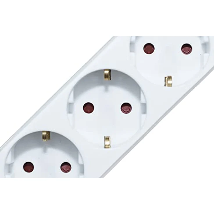 Meister Steckdosenleiste 3-fach - 3 Stück - Extraflacher Stecker - 2 m Kabel - weiß - IP20 Innenbereich - Beleuchteter Schalter / Mehrfachsteckdose / Steckerleiste mit Flachstecker / 7430460 – Bild 3