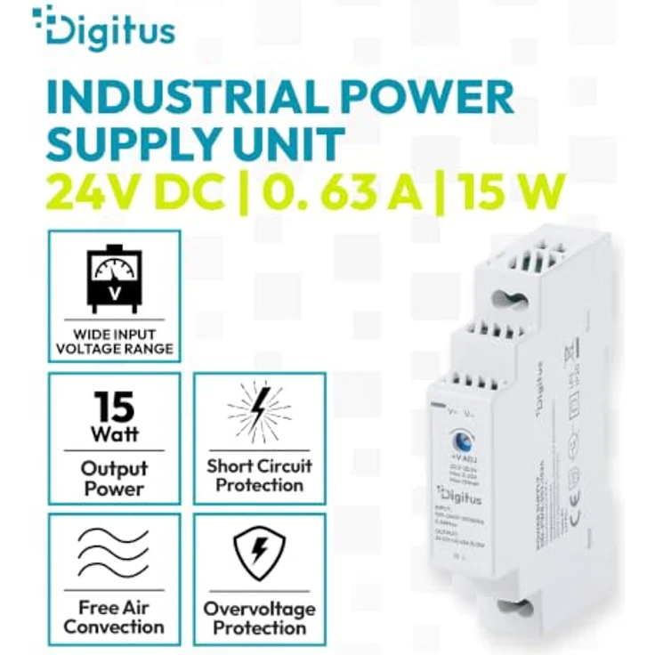 DIGITUS 24 V Ultra-Slim Netzteil, step-shape, 15 Watt, Klasse II, ATX, 80 Plus – Bild 2