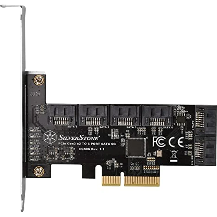 SilverStone Technology ECS06, 6-Port-SATA-Gen3- (6 Gbps) Non-RAID-PCI-Express-Gen3-x2-Karte, SST-ECS06 – Bild 2