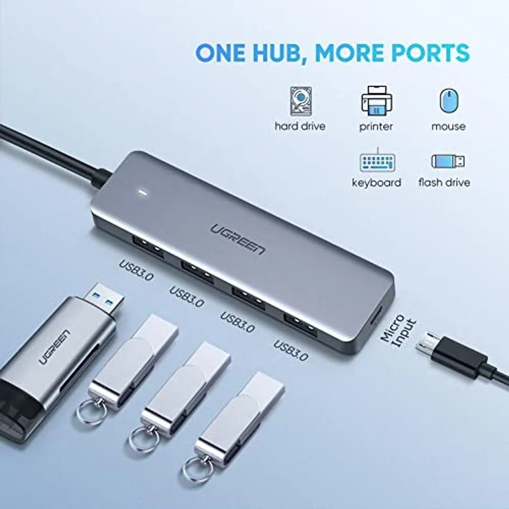Ugreen USB-C 3.0 To 4 Ports HUB (70336) – Bild 3