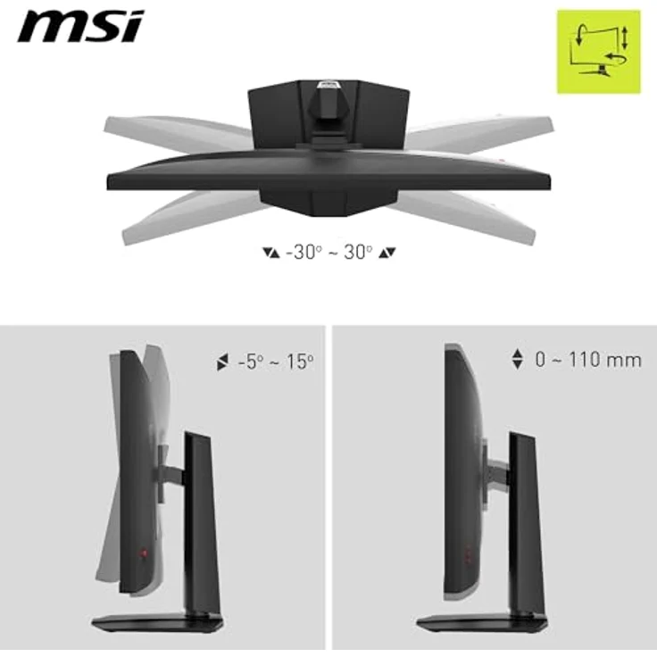 MSI MAG 322URDF E16, 32-Zoll Gaming-Monitor, 4K UHD, 0,5ms Reaktionszeit, Rapid IPS, DisplayHDR 400, HDMI 2.1, Schwarz – Bild 4