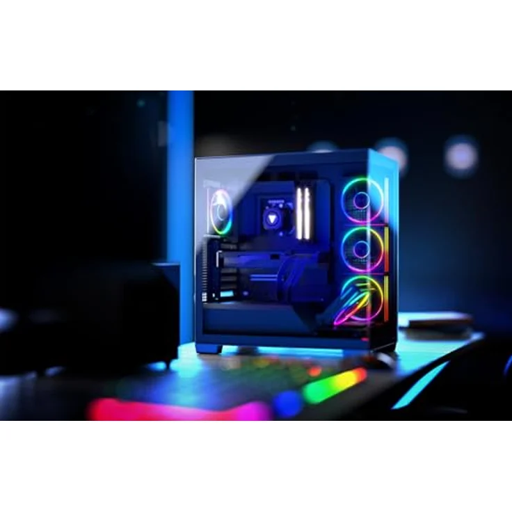 Modecom Volcano Stellar Argb Midi 5F, PC-Gehäuse mit RGB-Beleuchtung, schwarz – Bild 2
