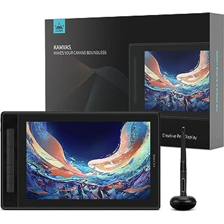 HUION Kamvas Pro 16 Grafiktablett (2,5K), USB, Schwarz - High Definition 2.5K Auflösung, Quantum-Dot-Farbtechnologie, Pentech3.0-Digital-Stift – Bild 5