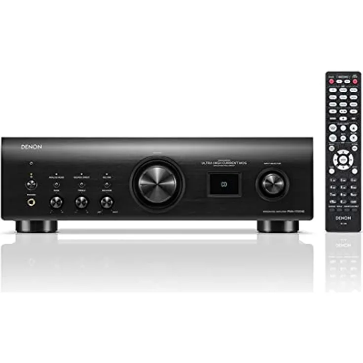Denon PMA-1700NE HiFi Verstärker, 2x140W, eingebauter Phono-Vorverstärker, Hi-Res Zertifiziert, Advanced Ultra-High Current Single-Push-Pull-Schaltung, Advanced AL32 Processing Plus, Schwarz