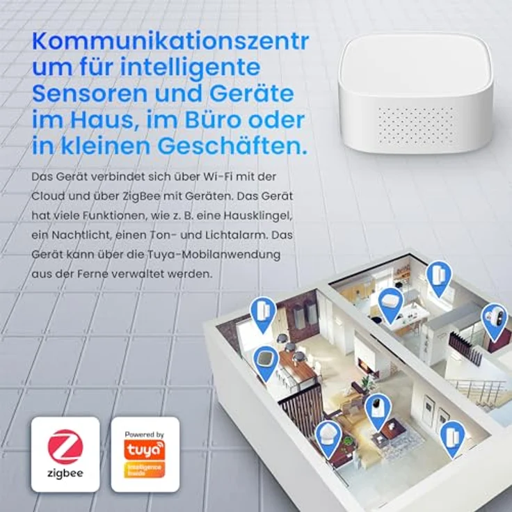 Extralink EX.34866, Smart Home Hub, Weiss, Unterstützung für mehrere WLAN-Standards, maximale Datenrate bis zu 300 Mbit/s – Bild 3