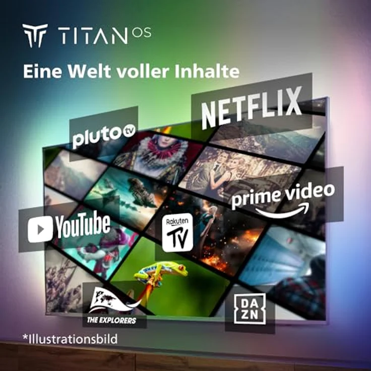 Philips Ambilight 55PUS8309 4K LED Smart TV - 55-Zoll Display mit pixel-präziser Ultra HD, Titan OS Plattform und Dolby Atmos-Klang - Matt Schwarz – Bild 5
