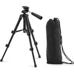 Steinberg Systems SBS-TRIPOD-106 Stativ für Fotokamera, Videokamera, Kreuzlaser, Handy, höhenverstellbar von 276-474 mm, 1/4" Gewinde, Aluminiumlegierung, mobil, schwarz