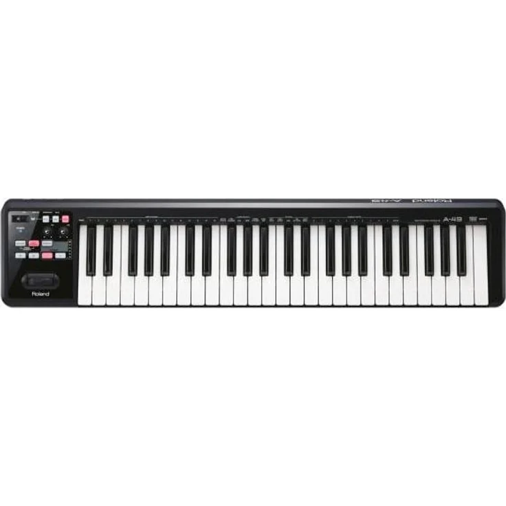 Roland A49 MIDI-Keyboard Schwarz mit MIDI-Kabel, MIDI Controller – Bild 1