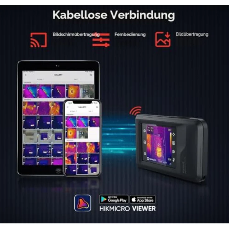 HIKMICRO PocketE, Wärmebildkamera mit 240x240 Pixel Auflösung, 3,5 Zoll Touchscreen und 20 Stunden Videoaufnahme – Bild 2
