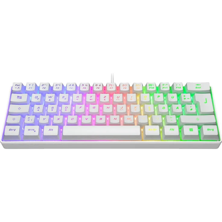 ISY IGK 3500-WT Gaming Tastatur, Rubberdome, kabelgebunden - weiss
