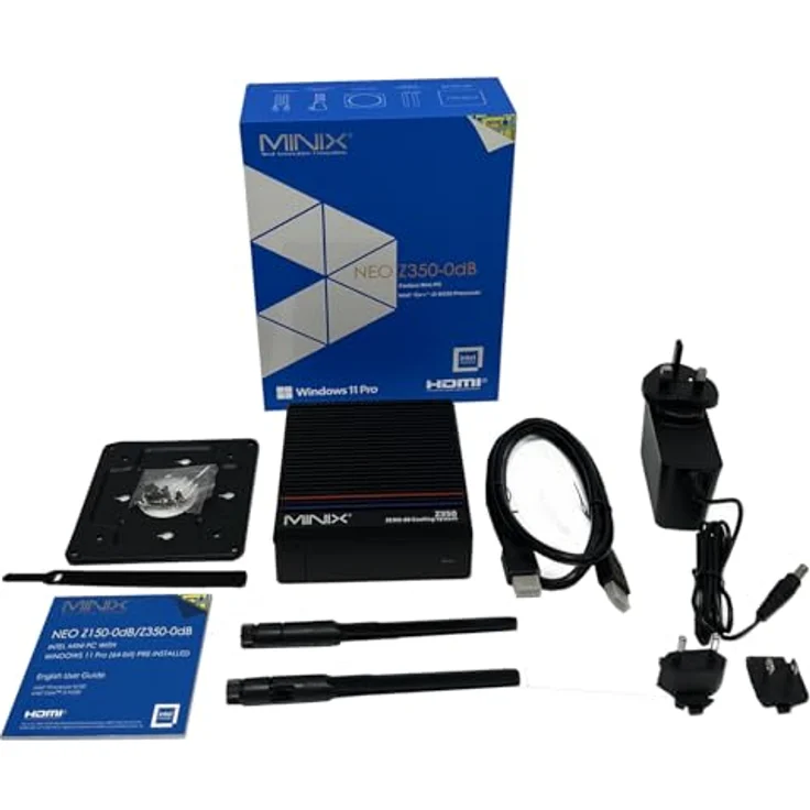 Minix NEO Z350-0dB, Kompakter Desktop-PC mit Intel Core i3, 16 GB RAM, 512 GB SSD, Schwarz, 4K@60Hz Dual HDMI, WiFi 6 – Bild 9
