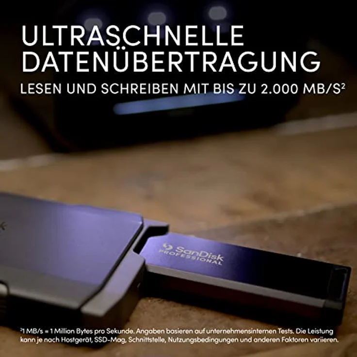 SanDisk Professional Pro-Blade Transport (4000 GB), Externe SSD, Schwarz – Bild 3