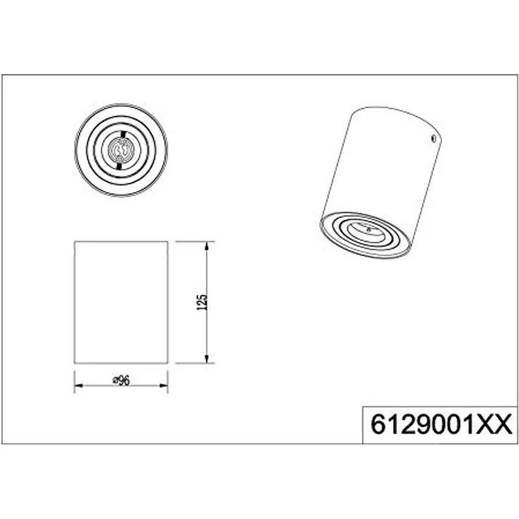 Trio Leuchten Deckenleuchte Cookie 612900132, Metall Schwarz matt, schwenkbar – Bild 4