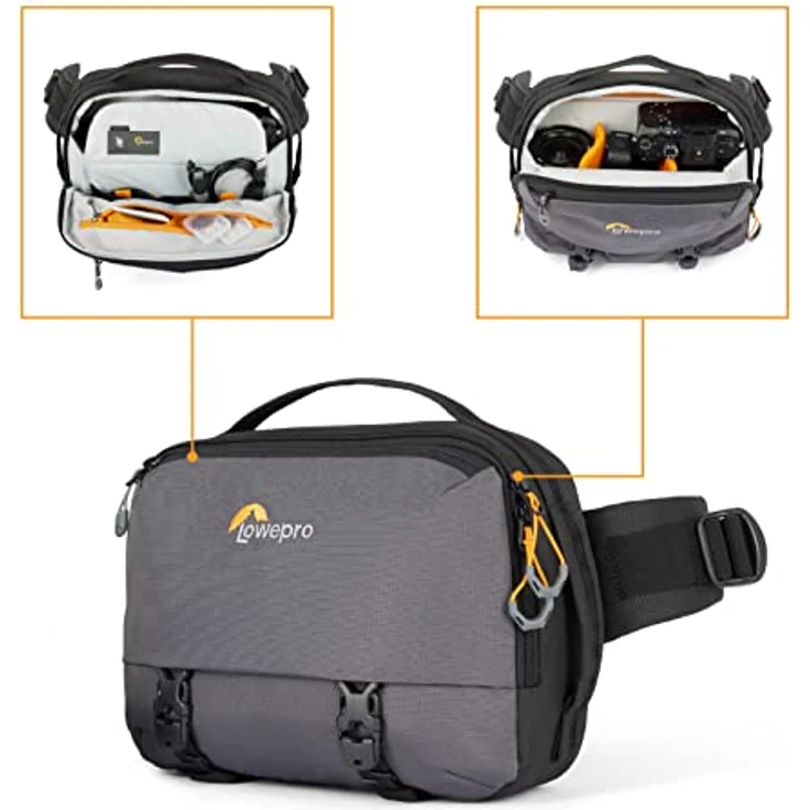 Lowepro Trekker Lite SLX 120, Compact Camera Backpack with Tablet Pocket, Camera Bag for Full Frame Mirrorless Cameras, Tripod Attachment, Water Bottle Holder, Grey – Bild 3