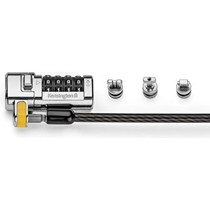 Kensington ClickSafe® Universal 3-in-1 Zahlenschloss, Kabelschloss für Laptops mit 1,8 m Länge, Schwarz – Bild 2