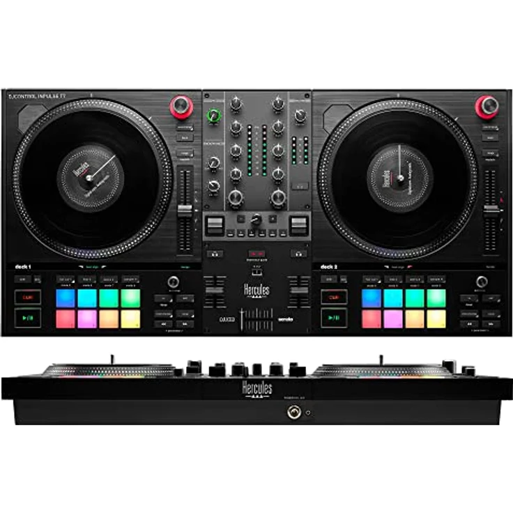 Hercules DJControl Inpulse T7 Motorbetriebener 2-Deck-DJ-Controller in Schwarz – Bild 1