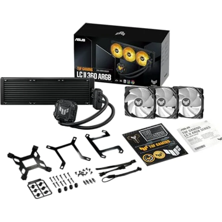 ASUS TUF Gaming LC II 360 ARGB All-in-One-Flüssig-CPU-Kühler (Aura Sync Beleuchtung, 3x TUF Gaming 120mm ARGB-Radiatorlüfter, schwarz) – Bild 5