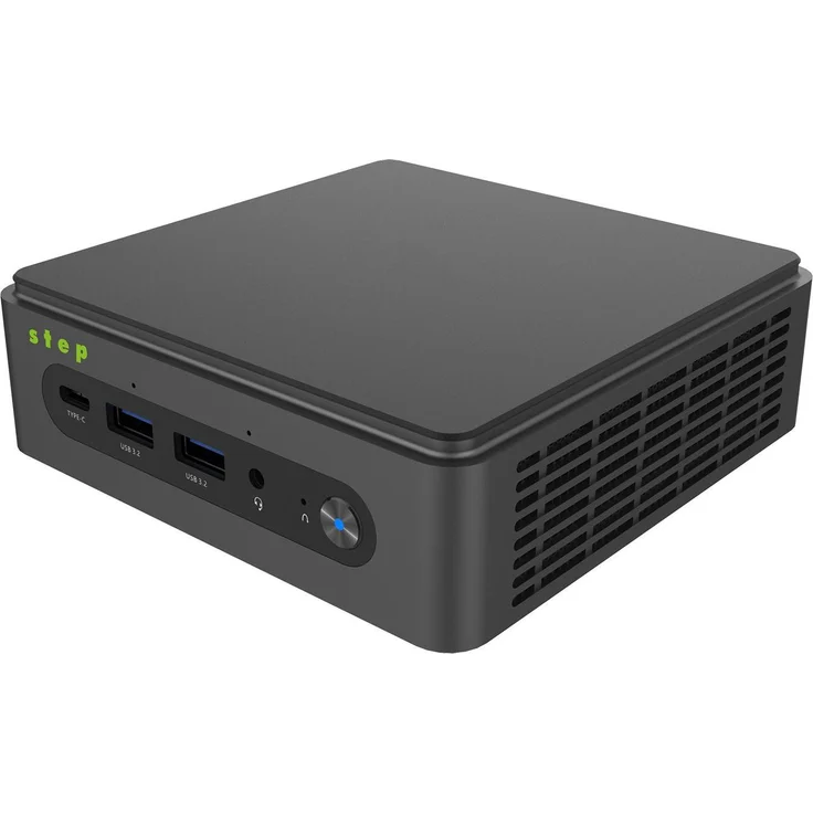 Step Micro DS5123-V2, kompakter Mini-PC mit Intel Core i3-1215U, 8 GB RAM, 512 GB NVMe SSD, Windows 11 Pro, WLAN/Bluetooth, Schwarz