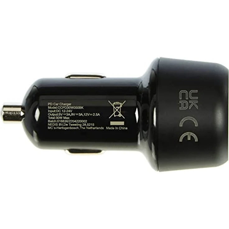 NEDIS Auto-Ladegerät - 30 W - Power Delivery - 3,0 A - USB-C - Automatische Spannungswahl – Bild 4