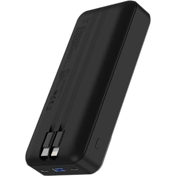 Xlayer 20000mAh Powerbank 2 Integrierte Kabel Schnelllader USB C, Universelle Lademöglichkeit, Multi-Geräte Ladung, Schnelle Wiederauflademöglichkeit, Kompaktes und Tragbares Design, 3 Anschlüsse – Bild 5