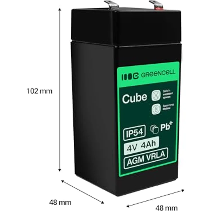 Green Cell AGM Akku AGM37, 12V 4Ah Blei-Batterie für Elektro-Spielzeuge, zyklenfest und vibrationsbeständig – Bild 2