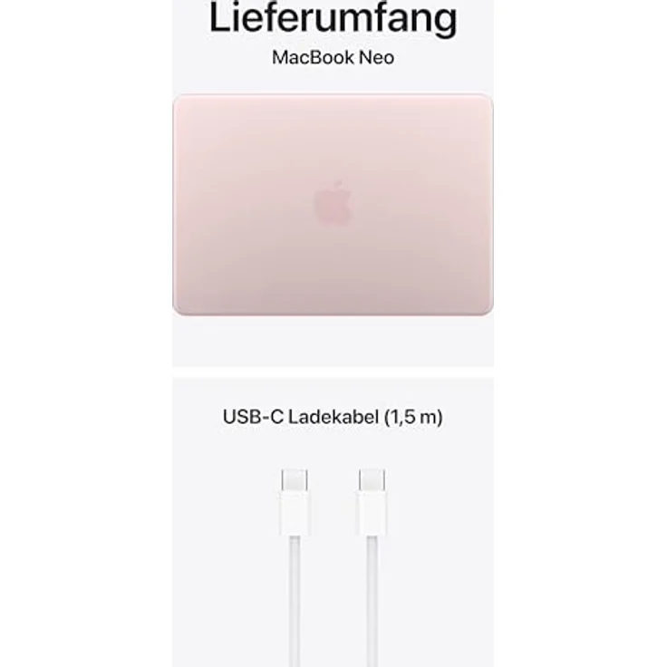 Macbook Neo 13; A18 6-Core CPU  5-Core GPU - 8 GB - 256 GB SSD - Rosa - 2026 – Bild 6