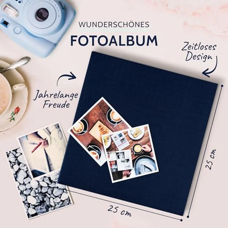 goldbuch Fotoalbum, Summertime, 25 x 25 cm, 60 weiße Seiten mit Pergamin-Trennblättern, Leinen, Blau, 24708 - Preisvergleich – Bild 2