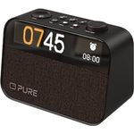 Pure Moment Radiowecker für Schlafzimmer & Büro (DAB+/FM Digital Radio, Bluetooth, White Noise Geräusche Einschlafhilfe, Wake Up Light Lichtwecker, Nachtlicht, Alarm, dimmbares Display) Schwarz