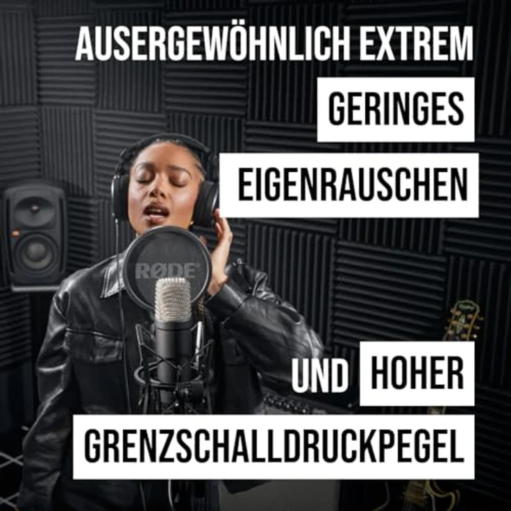 RØDE NT1 Signature Series Großmembrankondensatormikrofon mit Schockhalterung, Popschutz und XLR-Kabel für Musikproduktion, Gesangsaufnahmen, Streaming und Podcasting – Bild 5